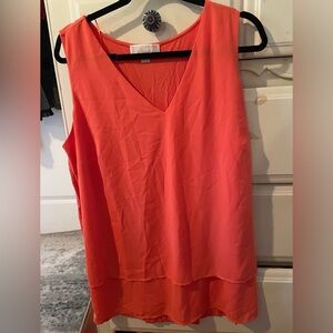 Michael Kors orange silky style tank, loose fit